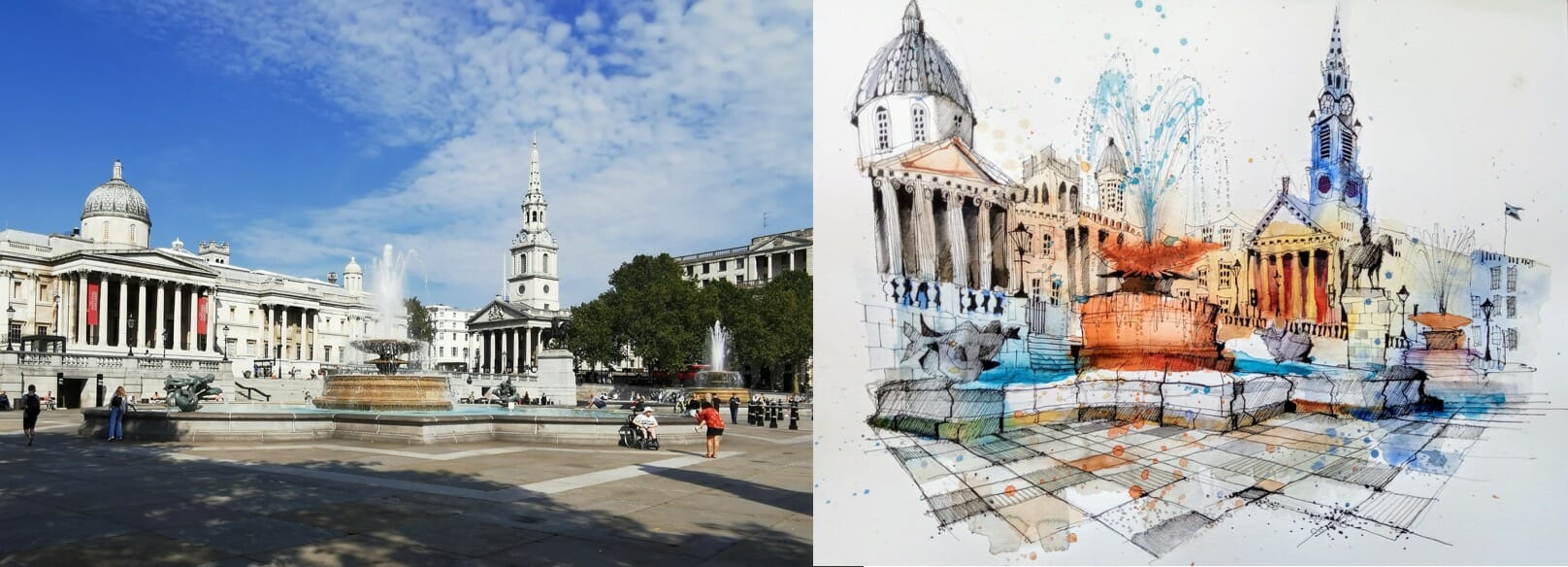 sketch trafalgar square