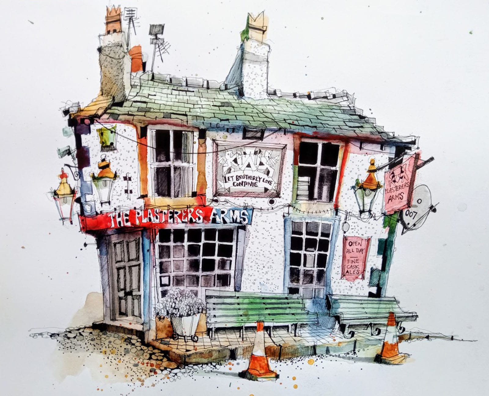 Urban sketch course image – pub