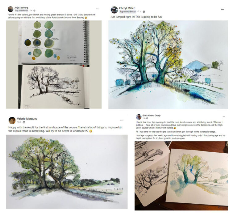 First RSC Sketches – Urban Sketch Course