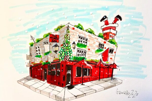 Carolyn Christmas temple bar sketch