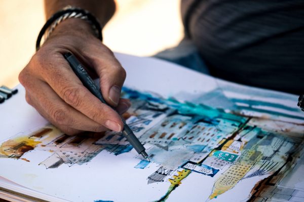 Reference photograph used in Urban Sketch Course lessons